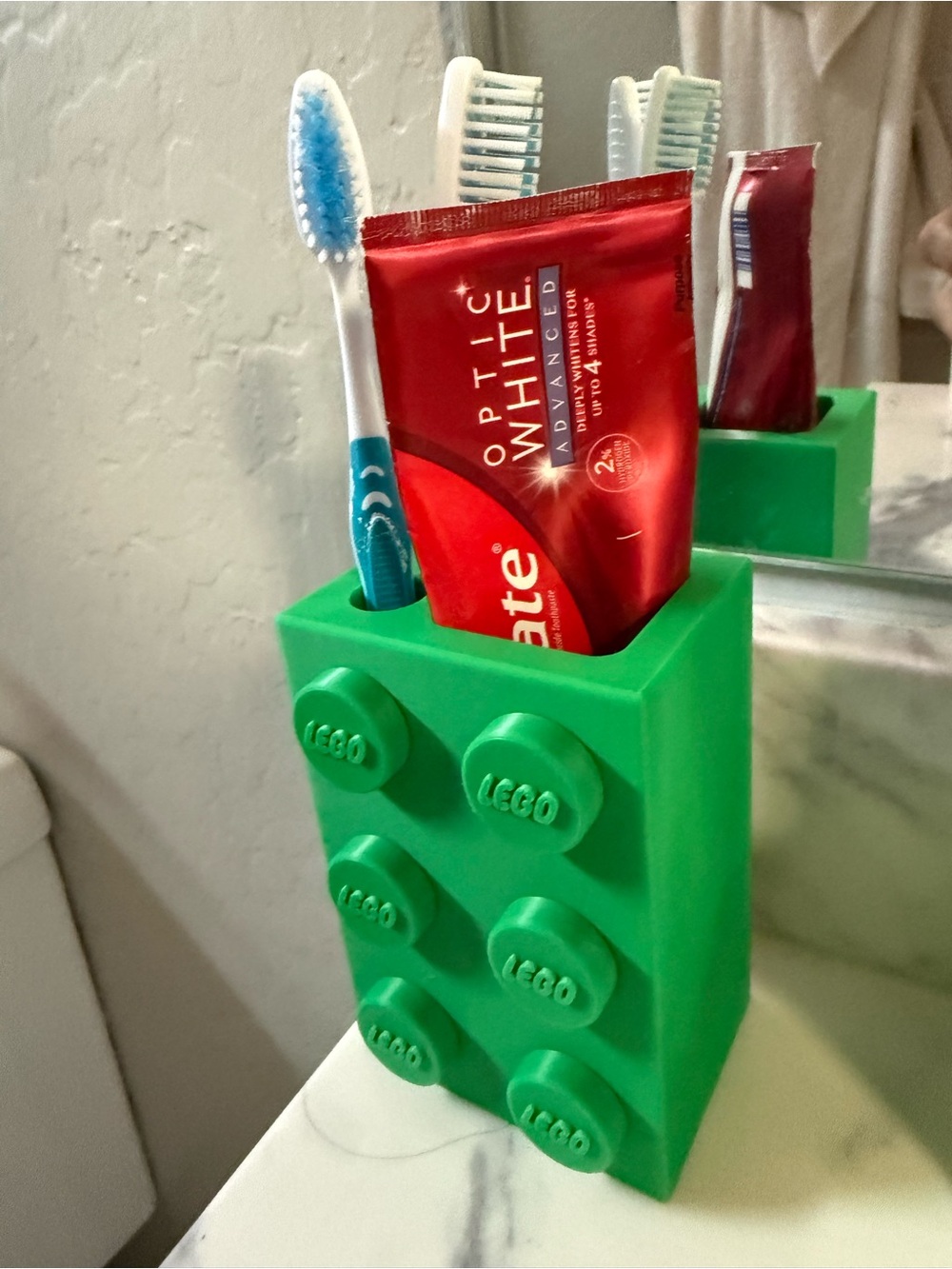 Lego Green Brick Toothbrush & Toothpaste Caddy